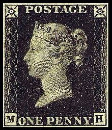 世界上第一枚邮票：1840年英国制造的黑便士，现价值高达百万