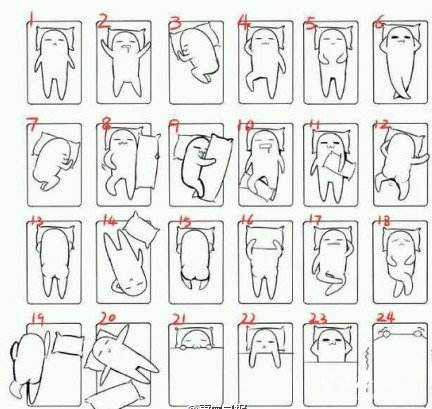 24睡姿势图分析解释，告诉你睡觉用哪种姿势最健康