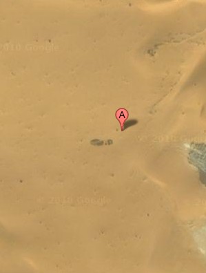 撒哈拉沙漠中的大脚印
